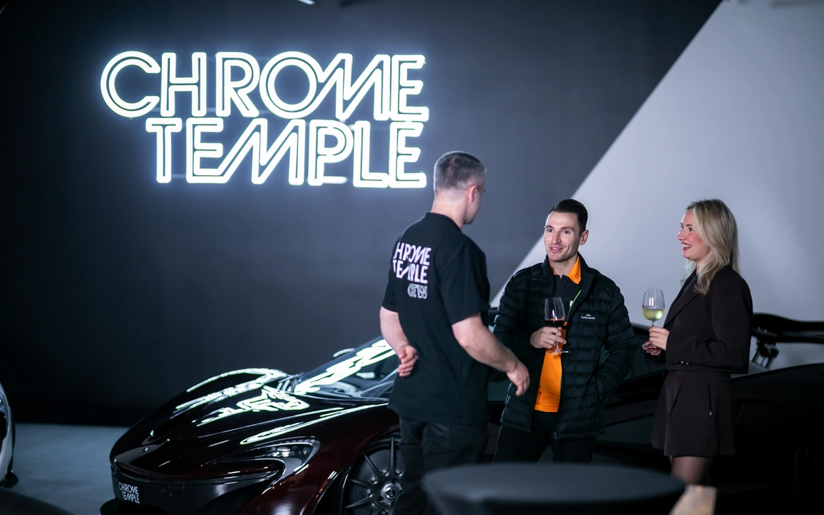Chrome Temple Tyreside event guests and automotive panel discussion